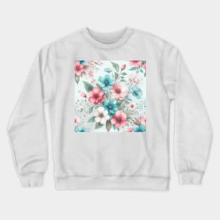Abstract Spring Flowers Crewneck Sweatshirt